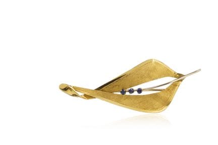 Broche florale en or jaune "Il Tiglio". Alessandri