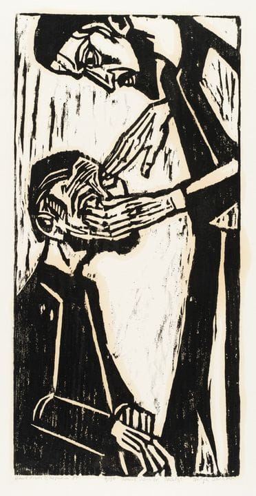 Hans Jüchser, Jesus heilt den Blinden. 1985. Posth