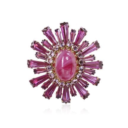 Broche somptueuse en forme de cristal. Schreiner, 