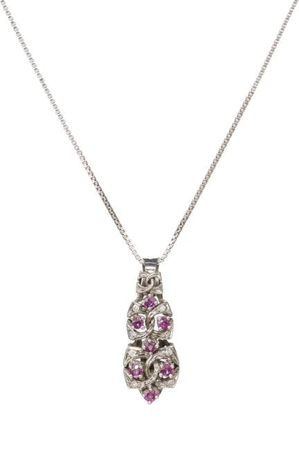 Collar con colgante de rubelita floral.
Unoaerre 1
