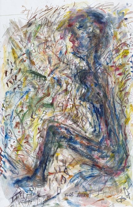 Falko Warmt, Sitzende Figur / "Ausreisewilliger". 