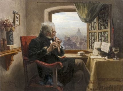 Hans Gabriel Jentzsch, « Duo au-dessus des toits d