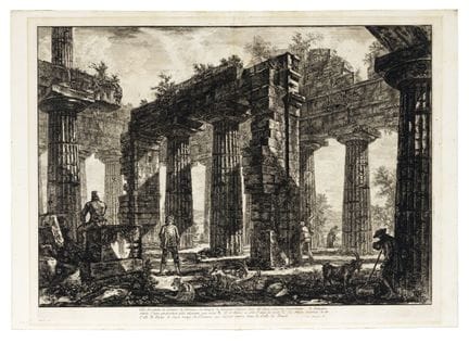 Giovanni Battista Piranesi "Vue des restes du derr