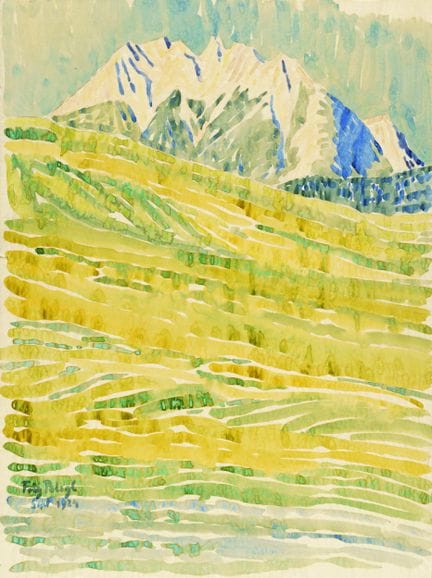 Fritz Bleyl, Sommerlandschaft im Allgäu (?). 1924.