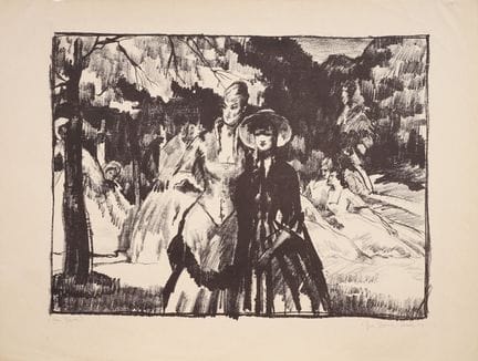 Ferdinand Dorsch "Im Garten" / "Nachtfest". 1923.
