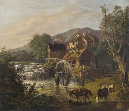 Conrad Geßner (attribué), Paysage de montagne avec