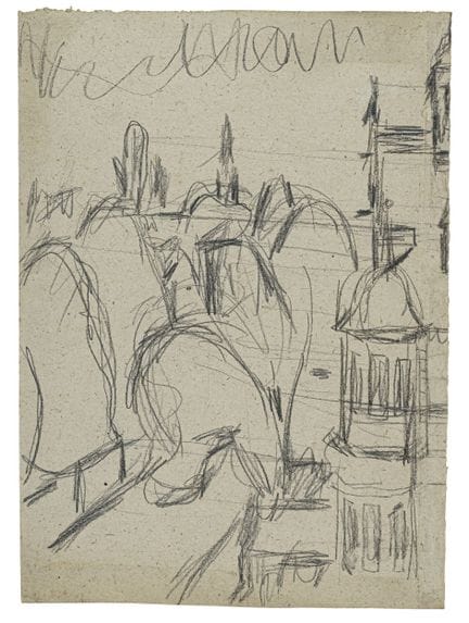 Albert Wigand "Haus mit Erker, Park und Kirchturm 