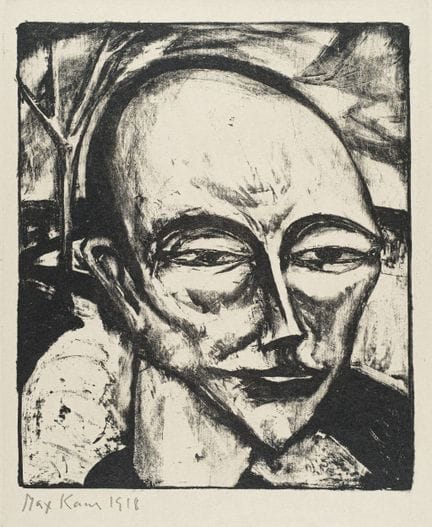 Max Kaus "Männerkopf (Mongolischer Kopf)". 1918.
M