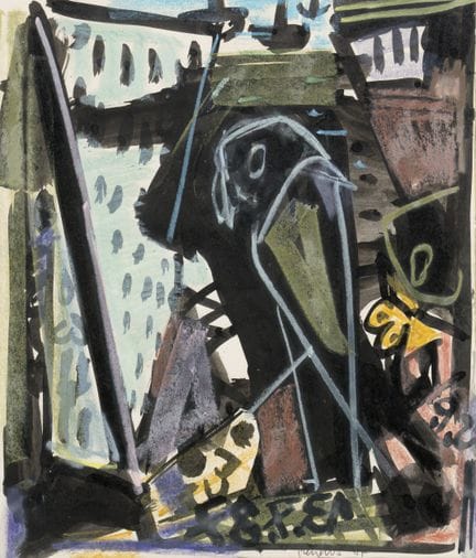 Stefan Plenkers, Vogelfigur / Ohne Titel / Landsch