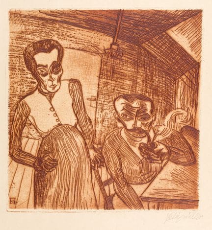 Conrad Felixmüller "Arbeiterpaar (Ehepaar Schnabel