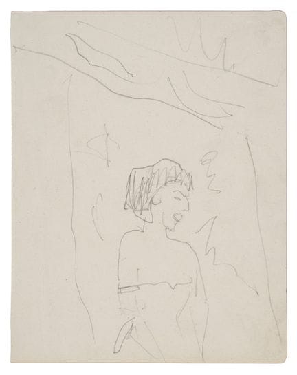 Ernst Ludwig Kirchner "Chansonette (Frau im schult