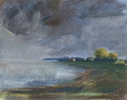 Gunter Jacob, Dunkle Wolken über Mönchsgut (Rügen)