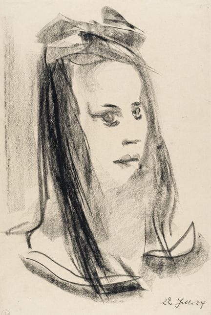 Alice Sommer, Mädchen mit Schleife. 1924.
Alice So