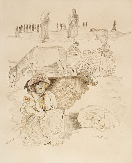 Edmund Kesting, Sitzende Schäferin. 1942.
Edmund K