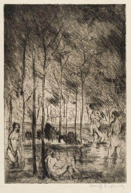 Wilhelm Oesterle, Badende Frauen / Moses schlägt W