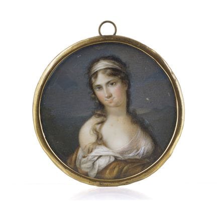 Miniature de portrait de style Empire d’une grande