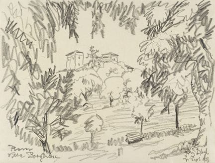 Fritz Bleyl "Rom – Villa Borghese". 1929.
Fritz Bl