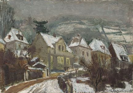 Theodor Rosenhauer "Lößnitzlandschaft im Winter". 