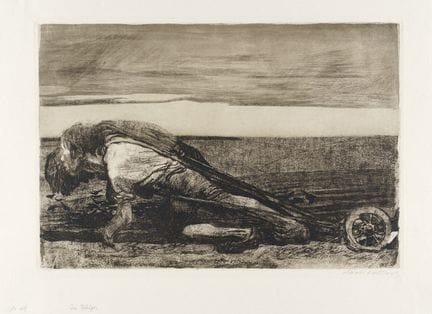 Käthe Kollwitz "Die Pflüger". 1906. Späterer Abzug