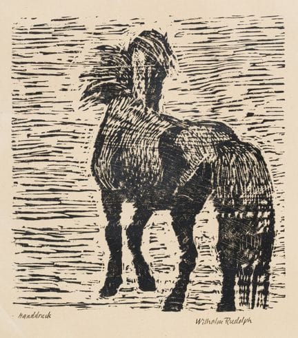 Wilhelm Rudolph, Pferd im Sturm. Nach 1945.
Wilhel
