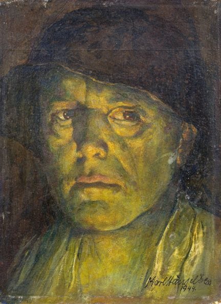Karl Ernst Hänsel, Kopf eines Mannes mit Kappe. 19