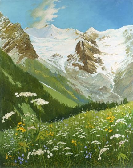 Minni (Hermine) Herzing, Alpengletscher. Wohl 1930