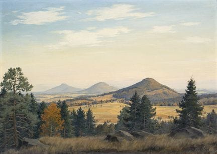 Willy Müller-Lückendorf "Blick nach Nordböhmen (Su