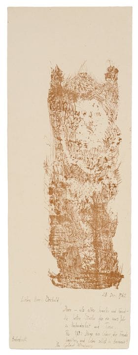 Gerhard Altenbourg "Mekonkes Eingräbnis". 1962.
Ge
