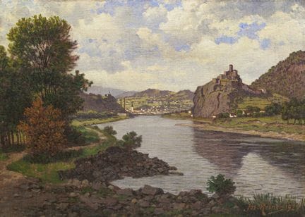 Josef Reiner, Der Schreckenstein mit Blick auf Úst