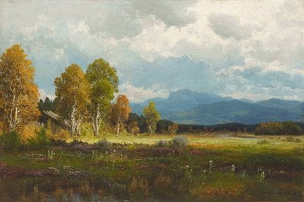 Josef Schoyerer "Im Moor bei Beyharting gegen die 