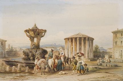 Franz Knebel d.J., Das Forum Boarium mit dem Tempe