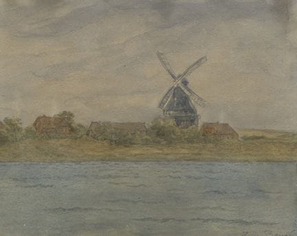 Irmgard von Bongé "Mühle auf der Insel Poel". 1935