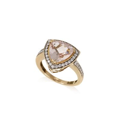 Éntourage-Ring mit Morganit-Trilliant (ca. 2,3 ct)