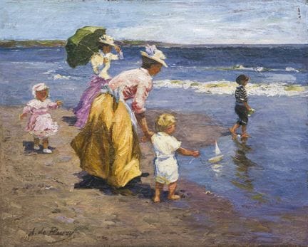 A. de Fleury, Ein Sommertag am Meer. Wohl 1980er /