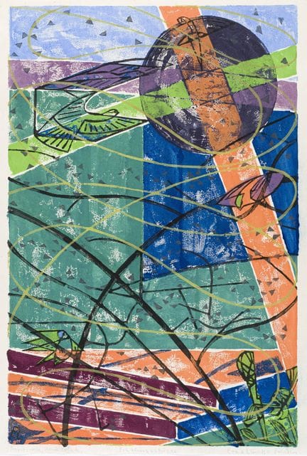Erna Lincke "Frühlingsskizze". Wohl 1940er /1950er