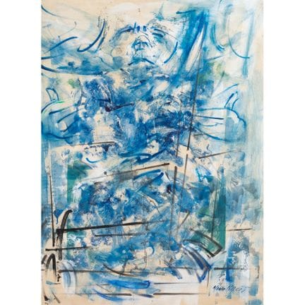 NINO RACITI (Catane, 1939)
Figure bleue 
Technique