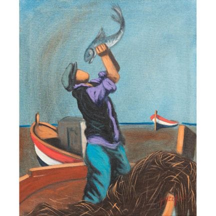 GIUSEPPE UZZACO (Palerme, 1932 - 2020) 
Pêcheur 
H