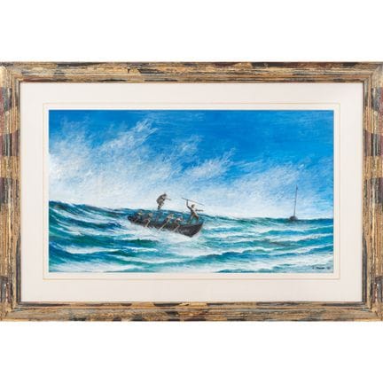 LELIO TARRO (XXe siècle) 
Pêcheurs - 1997 
Huile s