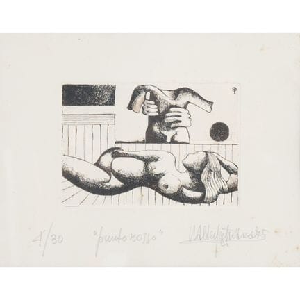 WALTER PATRIARCA (Roma 1935) 
Punto rosso - 1975 
