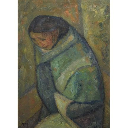 画家米利奥·雷托（Miglio Retto）的画作，尺寸为48.5×35厘米。胶合板油画。背面用钢笔