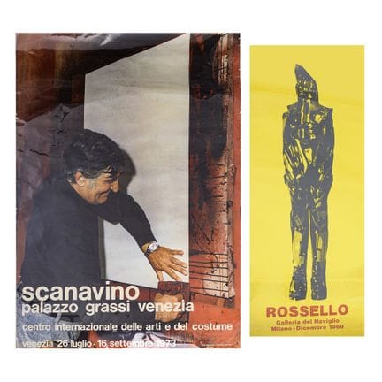DOS CARTELES: 1) ROSSELLO, Galleria del Naviglio, 
