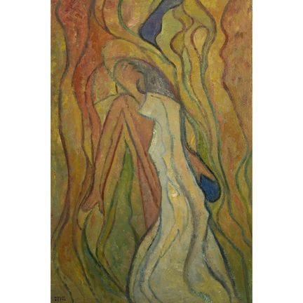 画家米利奥·雷托（Miglio Retto）的画作，尺寸为53×35厘米。油画，画布为胶合板。背面用