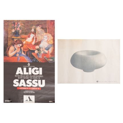 DOS CARTELES: 1) ALIGI SASSU, MUSEO DE LAS ARTES, 