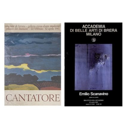 DOS CARTELES: 1) ACADEMIA DE BELLAS ARTES DE BRERA
