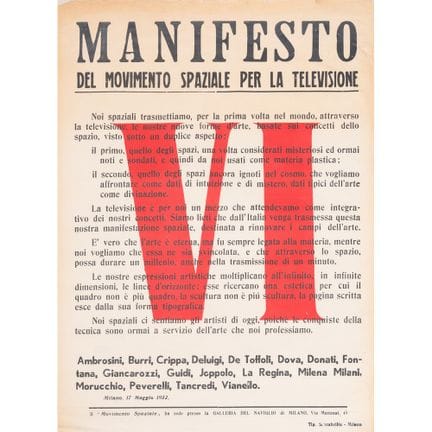 MANIFIESTO DEL MOVIMIENTO ESPACIAL PARA LA TELEVIS