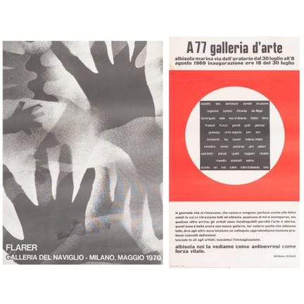 DOS CARTELES: 1) FLARER GALLERIA DEL NAVIGLIO – MI