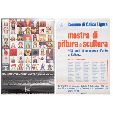 DOS CARTELES: 1) AYUNTAMIENTO DE CALICE LIGURE. EX