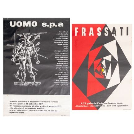 DOS CARTELES: 1) FRASSATI A 77, GALERÍA DE ARTE CO