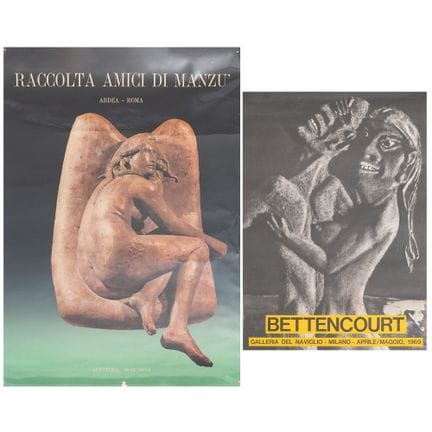 DOS CARTELES: 1) GALERÍA BETTENCOURT DEL NAVIGLIO 