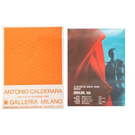 DOS CARTELES: 1) ANTONIO CALDERARA, DEL 6 AL 27 DE